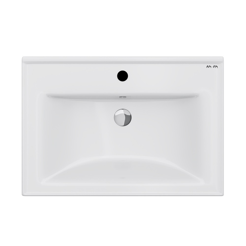 M85AWCC0652WG X-Joy, Раковина мебельная, керамическая, 65 см, встроенная, цвет: белый, глянец