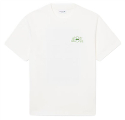Мужская теннисная футболка Lacoste Printed Cotton - flour