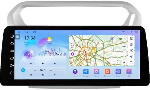 Магнитола для Peugeot 301, Citroen C-Elysee - FarCar S500+TS10 монитор 12.3" 2K QLED на Android 14, Быстрая, CarPlay, 4G SIM-слот