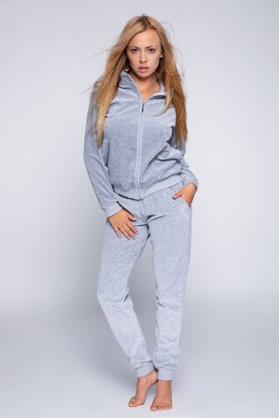 Мягкий женский костюм Sunday с брючками (Размер: L-XL) (Цвет: серый)