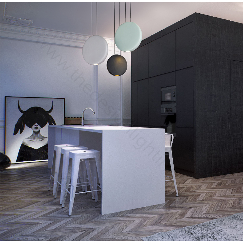 Pendant design lamp Cosmos by Vibia (Green)