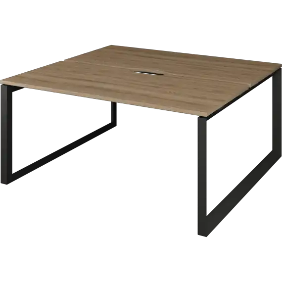 Бенч двойной на 2 рабочих места на металлокаркасе НТМП.О.Б2-160  1600x1496x750 Аргентум-МП