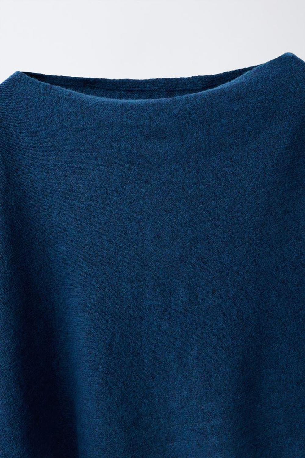ZARA НАКИДКА ИЗ ТОНКОГО ТРИКОТАЖА, УТИНО-СИНИЙ