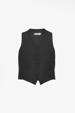 ZARA X JOHN GALLIANO ПРИТАЛЕННЫЙ ЖИЛЕТ, ЧЕРНЫЙ