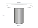 Стол обеденный Mono Stripe D120/D44/H75