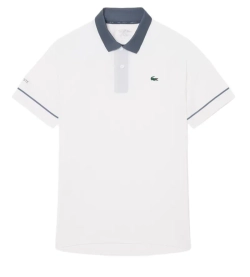 Мужское теннисное поло Lacoste Tennis x Novak Djokovic On Court - white/grey