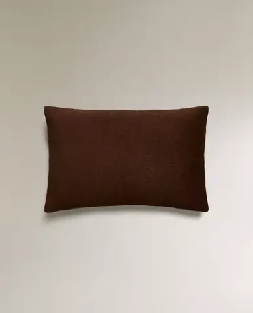 ZARA HOME НАВОЛОЧКА ДЛЯ ДЕКОРАТИВНОЙ ПОДУШКИ ИЗ БАРХАТА, КОРИЧНЕВЫЙ
