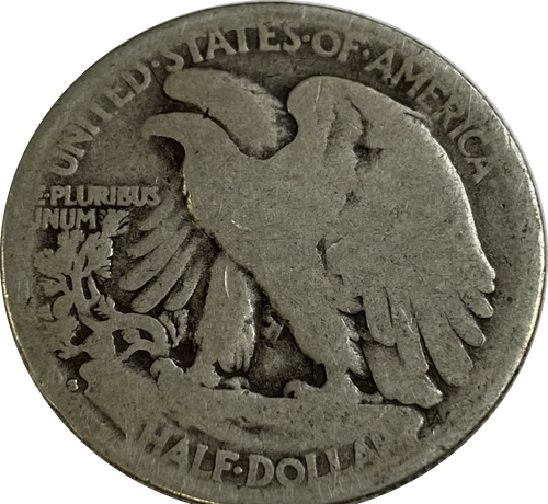 50 центов Walking Liberty 1928 год двор S . F-