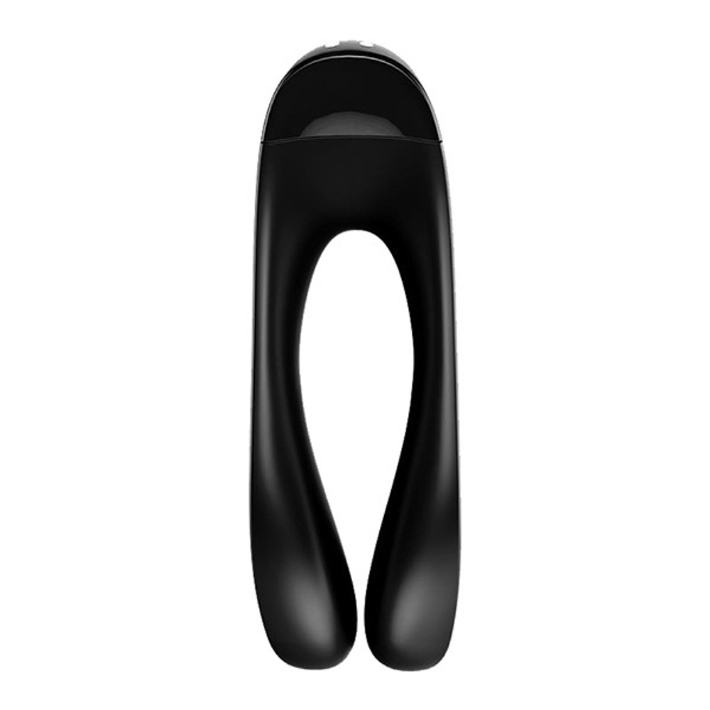 Черный универсальный унисекс вибростимулятор 13см Satisfyer Candy Cane
