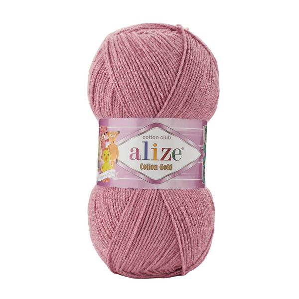 Пряжа Alize (Ализе) Cotton Gold / уп.5 мот. по 100 г, 330м, 676 роза ностальгия