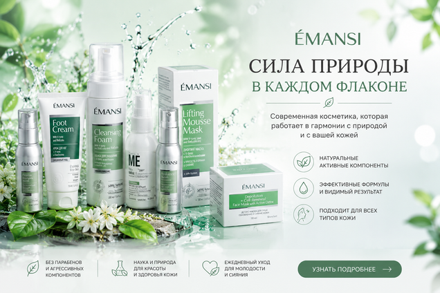Сила природы в каждом флаконе EMANSI