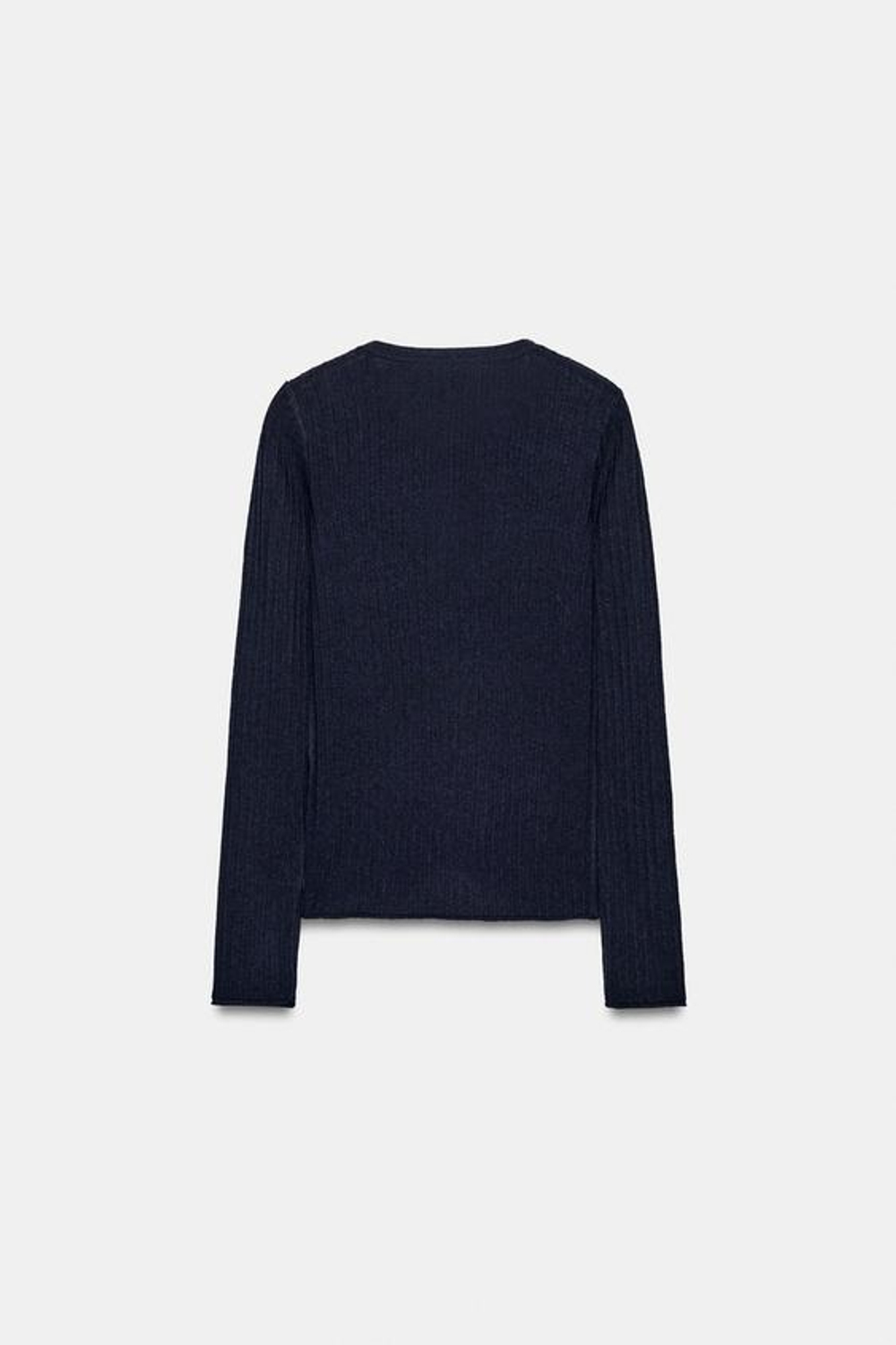 ZARA ФУТБОЛКА С ВОРОТНИКОМ НА ПУГОВИЦАХ, МОРСКОЙ СИНИЙ