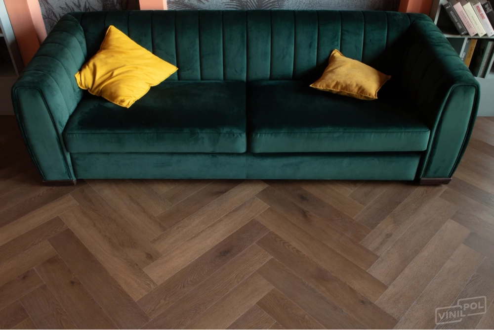 Кварц-винил SPC Vinilam VinilPol Herringbone 7 мм Паркет Пикассо 1.355 м2
