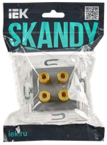 SKANDY Аудиорозетка 4-местная SK-A01Gr серый IEK