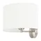 Бра NewRgy 6049AWL SATIN NICKEL+WHITE, 40 Вт, хромированное и белое