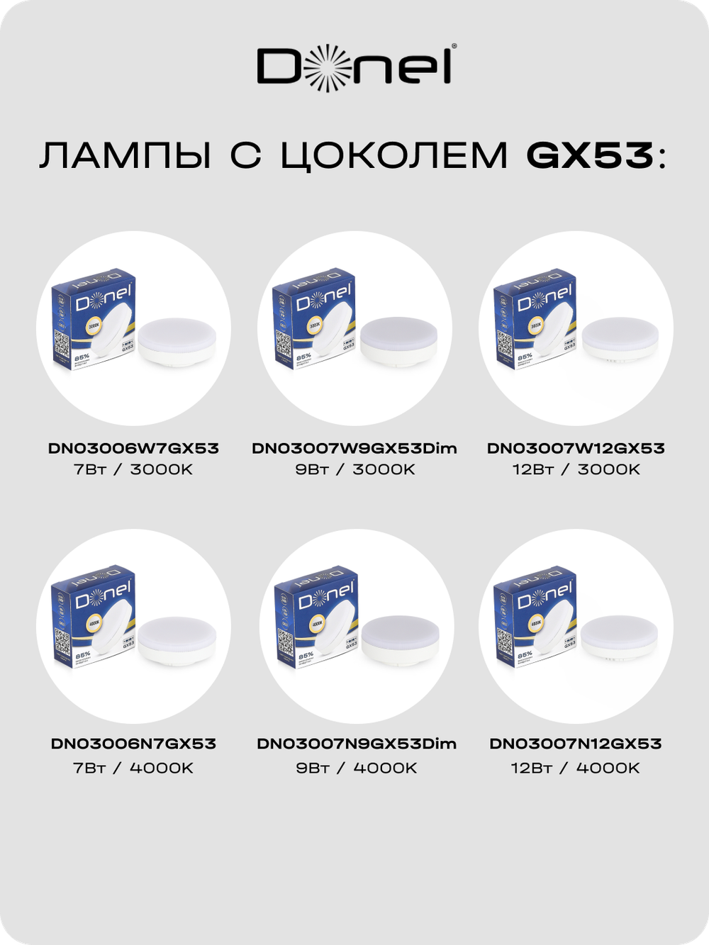 Светильник накладной,  поворотный,  GX53,  D84xH90мм,  IP20,  черный,  без лампы   Артикул: DN02013R1B