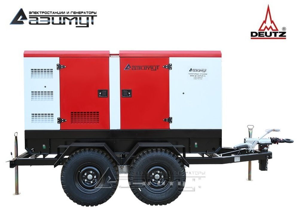 Дизельный генератор Азимут ЭД-150-Т400-2РКМ6C Deutz на шасси в кожухе с автозапуском Дизельный генератор Азимут ЭД-150-Т400-2РКМ6C Deutz на шасси в кожухе с автозапуском
