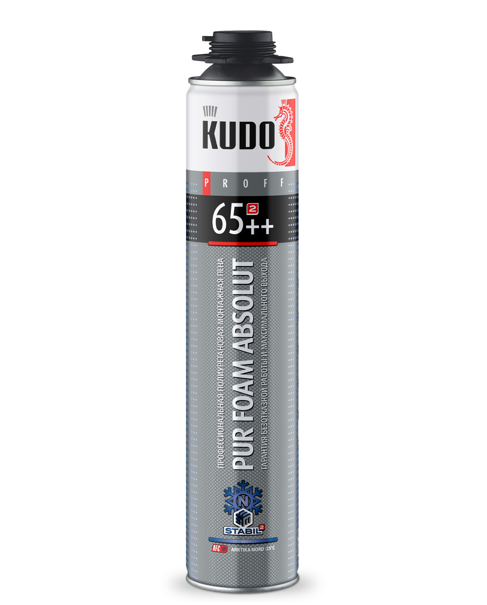 KUDO PROFF Пена монтажная проф. 65++ зимняя ARKTIKA NORD до -25°С (KUPP10WN65++)