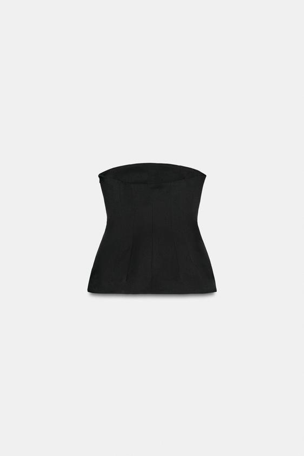 ZARA ТОП БЕЗ БРЕТЕЛЕЙ — ZW COLLECTION, ЧЕРНЫЙ