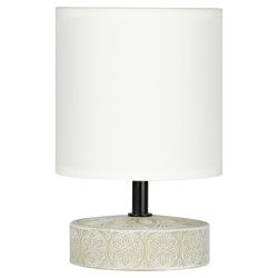 Настольная лампа Rivoli Eleanor 7070-501 1 * Е14 40 Вт керамика бежевая, белая | Rivoli