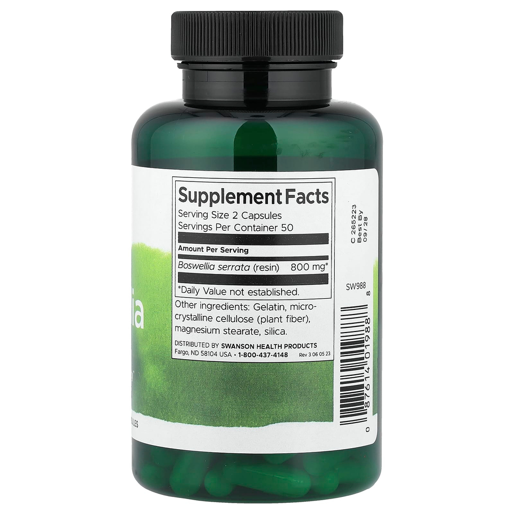 Swanson Vitamins, Босвеллия, 400 мг, 100 капсул