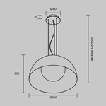 Подвесной светодиодный светильник Maytoni Batten MOD472PL-L33B3K