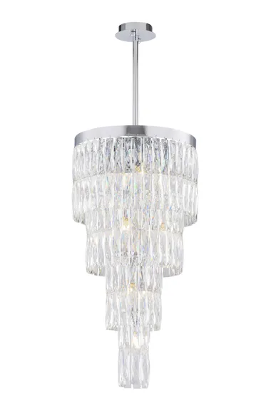 Люстра подвесная NewRgy 2774R/11A CHROME+CLEAR, 11×40 Вт, хромированная и прозрачная