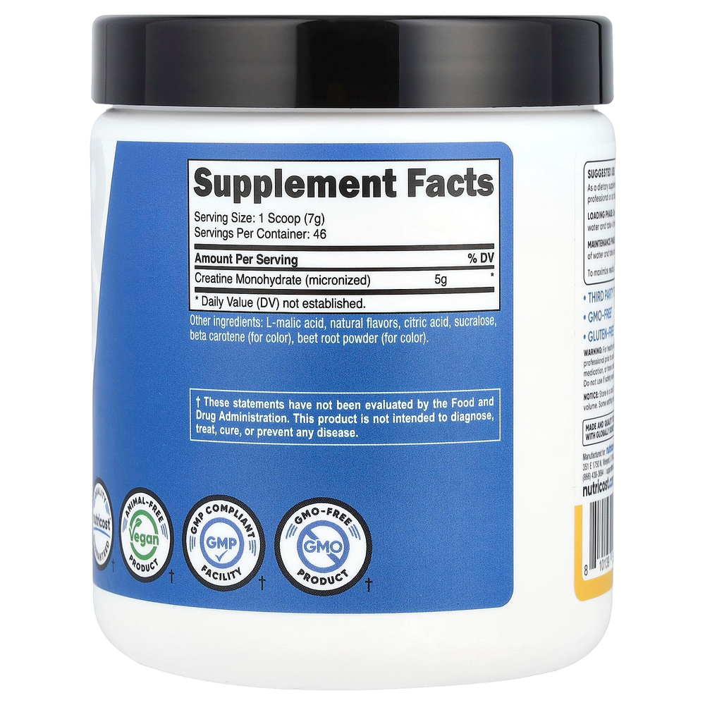 Nutricost, ​Performance, моногидрат креатина, ананас и манго, 300 г (10,7 унции)