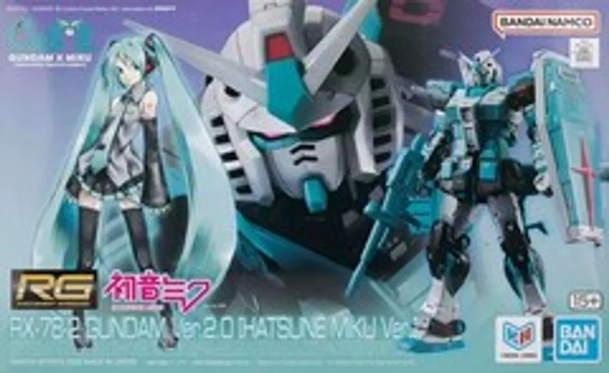 Mobile Suit Gundam. RX-78-2 Gundam Ver. 2.0 x Hatsune Miku 1/144 (RG) (сборная модель)
