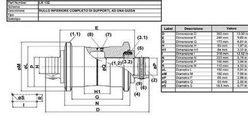 Каток опорный однобортный JCB JS180 JS200 JS220