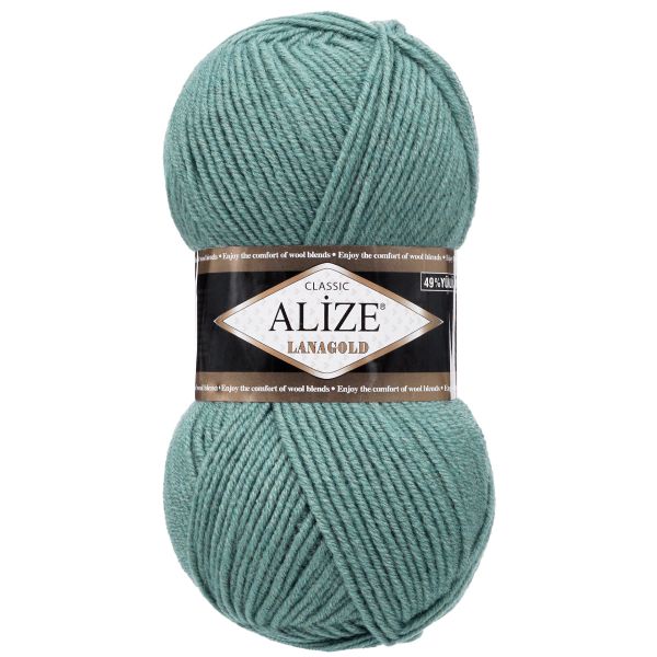 Пряжа Alize (Ализе) Lana Gold / уп.5 мот. по 100 г, 240м, 386 лазурный A