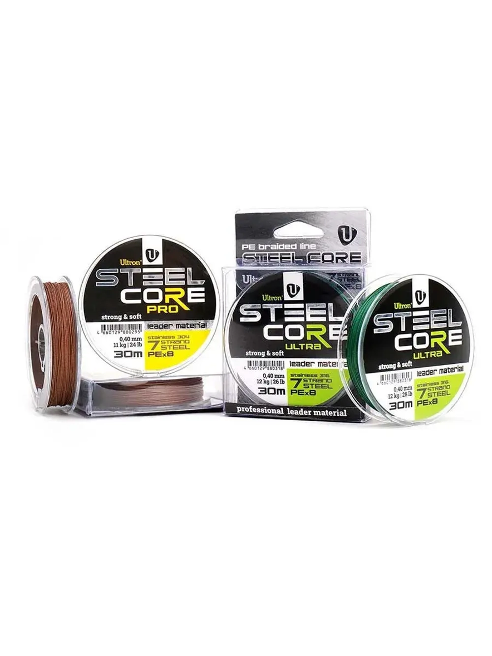 Поводковый материал STEEL CORE Pro 0,45 мм, 13 кг, 30 м