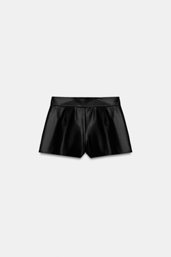 ZARA ШОРТЫ С ЗАЩИПАМИ, ЧЕРНЫЙ