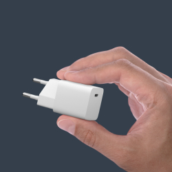 Сетевое зарядное устройство Deppa USB-C, Power Delivery, GaN, 20Вт, белый