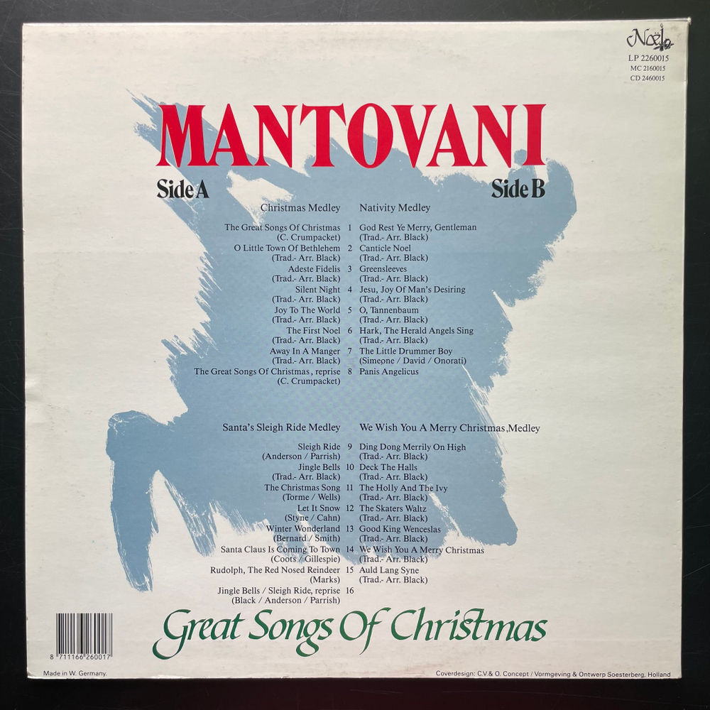 Mantovani ‎– Great Songs Of Christmas (Германия)