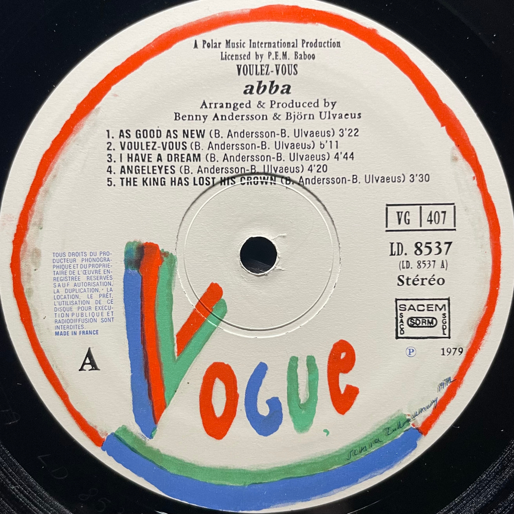 ABBA ‎– Voulez-Vous (Франция 1979г.)