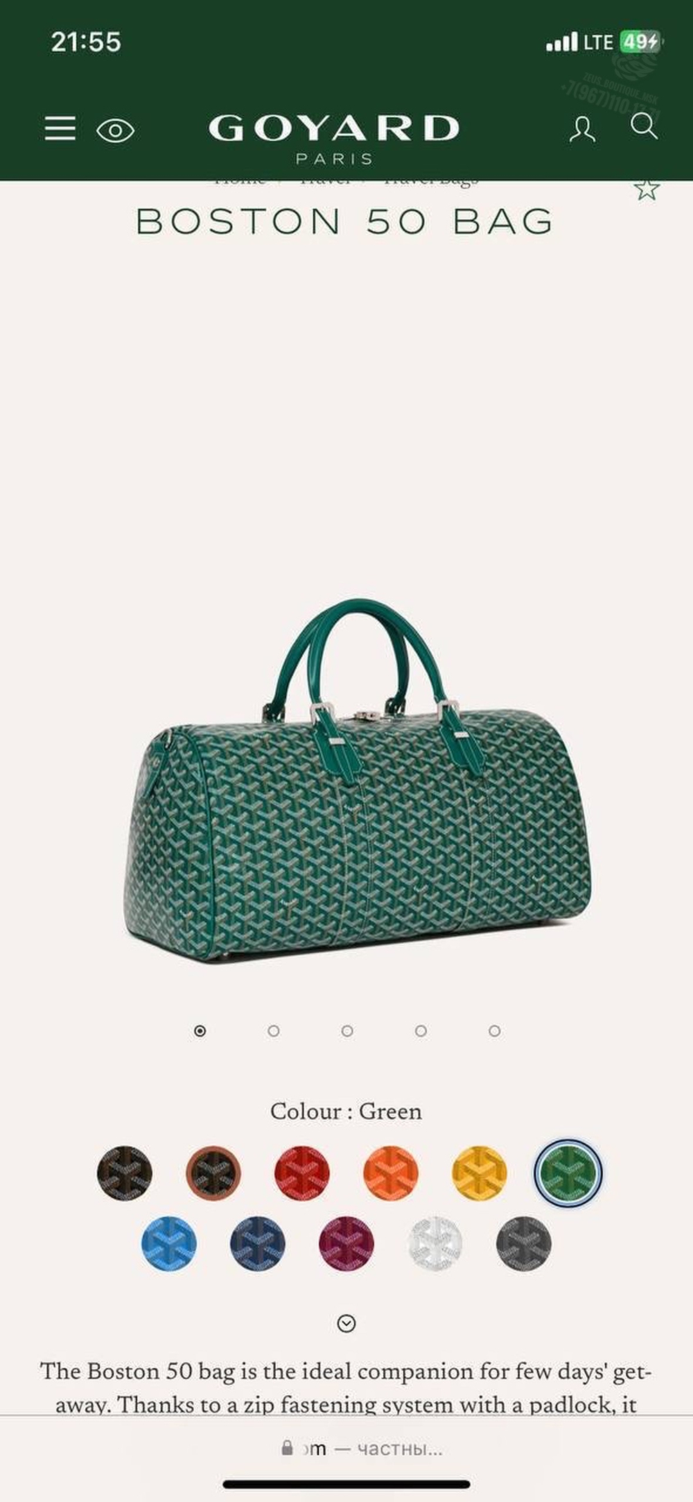 Дорожная сумка Goyard