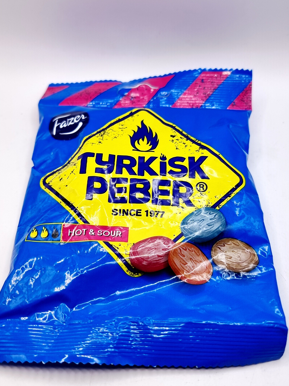 Конфеты леденцы Fazer Tyrkisk Pepper Hot & Sour Salmiak 150 г (Из Финляндии)