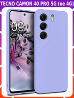 Мягкий Soft Touch чехол из силикона для TECNO CAMON 40 PRO 5G (не 4G) с бархатной подкладкой