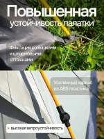 Палатка туристическая 3-4 местная автоматическая с москитной сеткой для рыбалки, кемпинга, путешествий