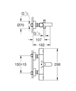 Термостат для ванны с изливом GROHE Grohtherm 1000 Cosmopolitan M 34215002