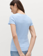 Хлопковая ребристая футболка - Marks & Spencer