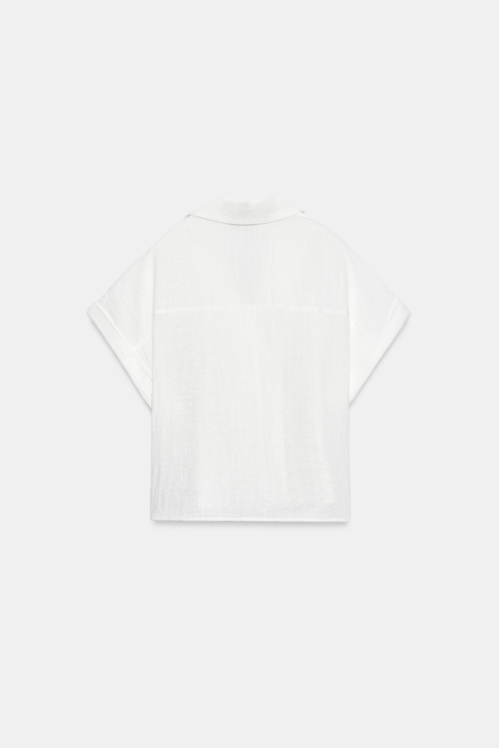 РУБАШКА С ЗАПАХОМ И КОРОТКИМИ РУКАВАМИ — ZARA