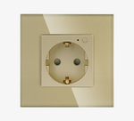 Розетка ZigBee с мониторингом 16А S1F-GD золото, фото 2