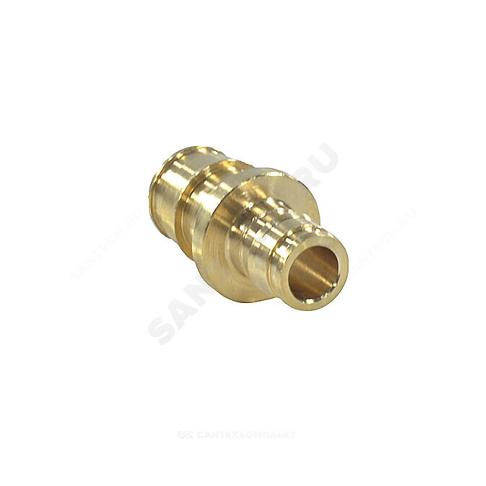 Муфта для PE-X труб радиальная латунь Дн 20х16 переходная РОС