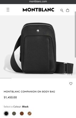 Нагрудная сумка слинг Montblanc Companion Small On