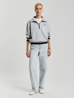 Толстовка Half Zip серая