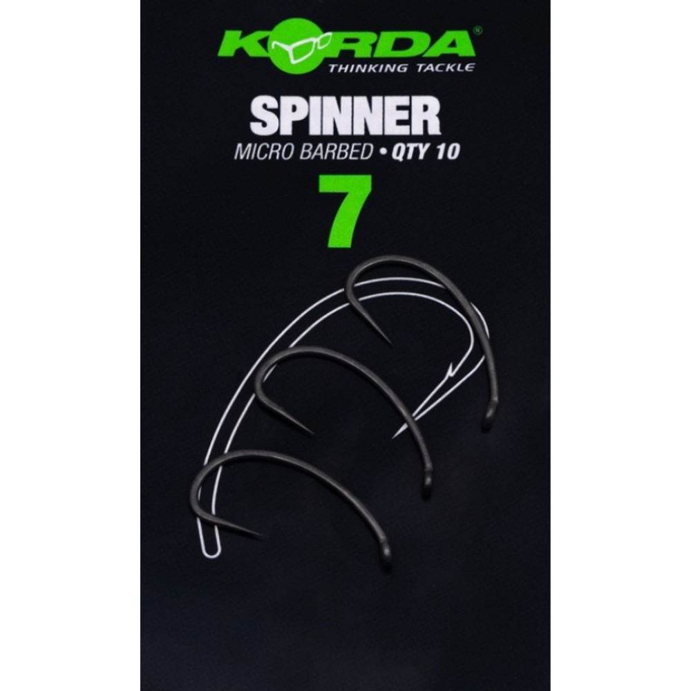 KORDA Крючок Spinner PTFE №7 с бородкой 10шт
