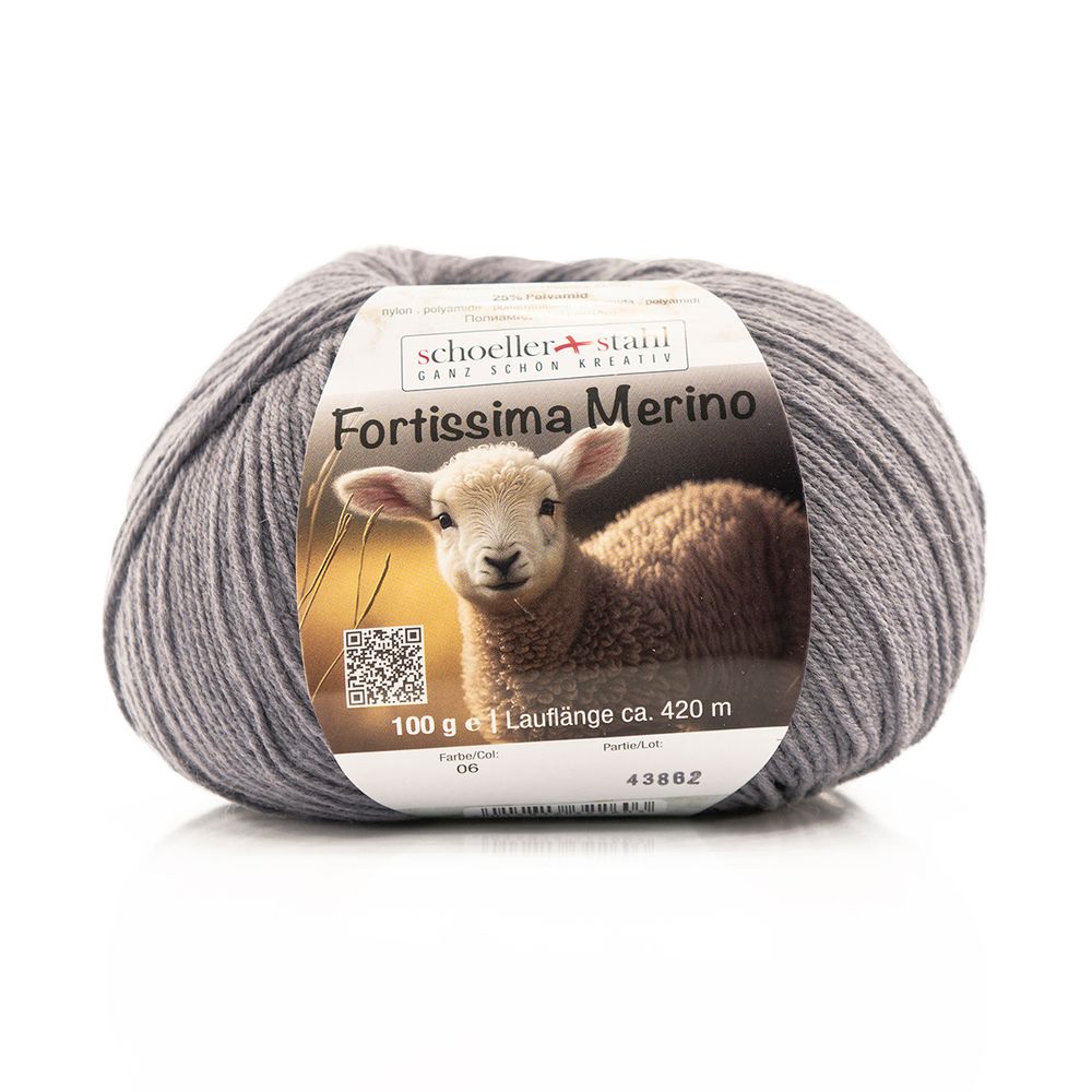 Пряжа Austermann (Аустерманн) Fortissima Merino 4-fach / уп.5 мот. по 100 г, 420 м, 93042-0006