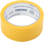 Малярная лента Hansa из японской бумаги 和紙 Washi для точных краев, желтая, 48 мм x 25 м